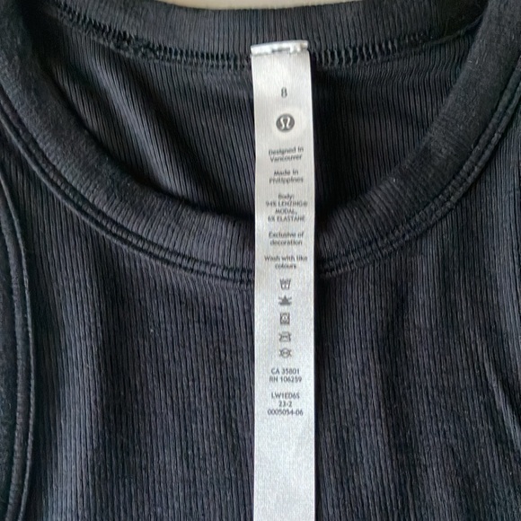 Lululemon Hold Tight Cropped Crop Tank Top Black (Size 8) NWT - Picture 5 of 9